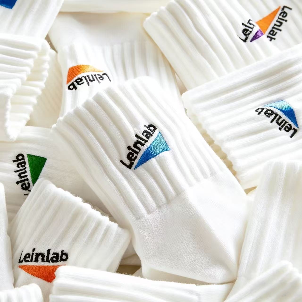 Socks with Embroidered Logo
