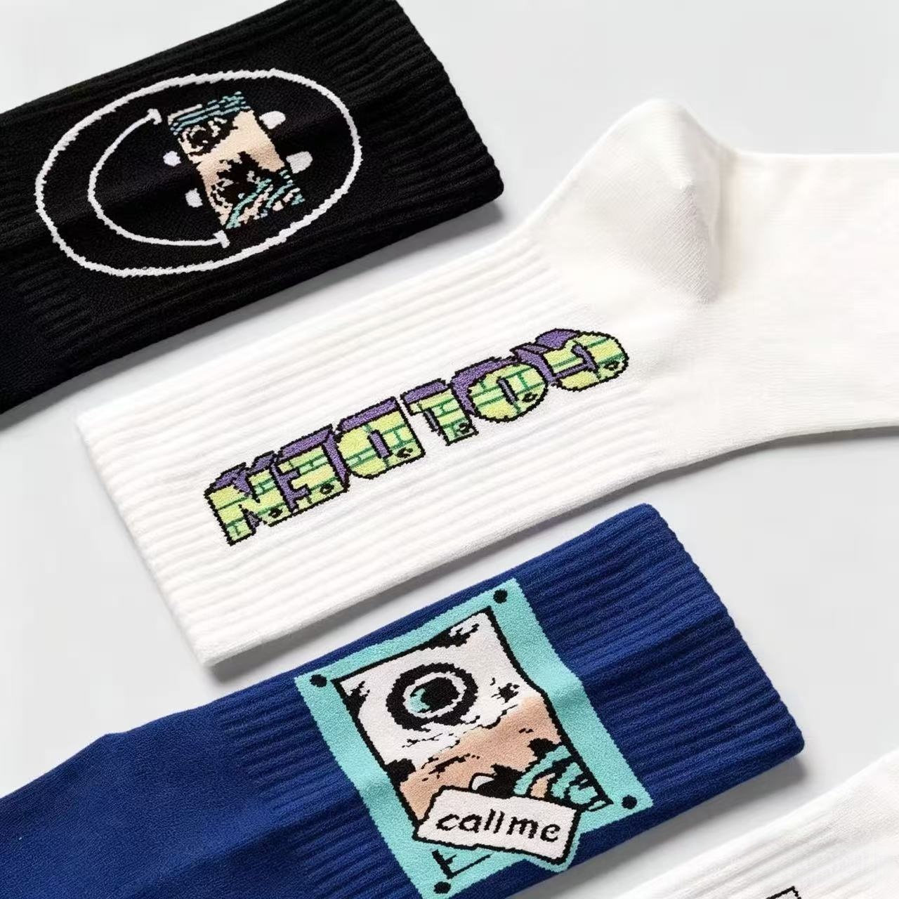 Socks with Knitted Design